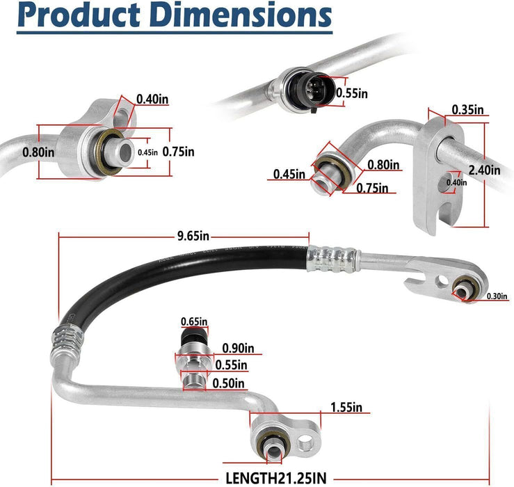 DURAFORCE 15-34440 AC Delco A/C Manifold Hose Assembly For Chevy GMC Acadia Traverse Buick
