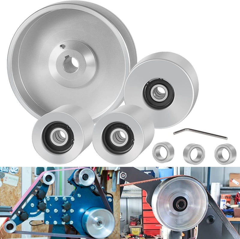 DURAFORCE For Belt Knife Grinder 2"x72" Wheel Set 5" Drive 5/8" Bore 3" Track 2" Idler