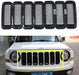 DURAFORCE 7pcs Black Front Mesh Grille Grill Insert Trim Kit for Jeep Patriot 2011-2018