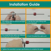 DURAFORCE 800-641 3/8'' Aluminum Line Splice Repair Kit For A/C, coolant P/S Return Etc.