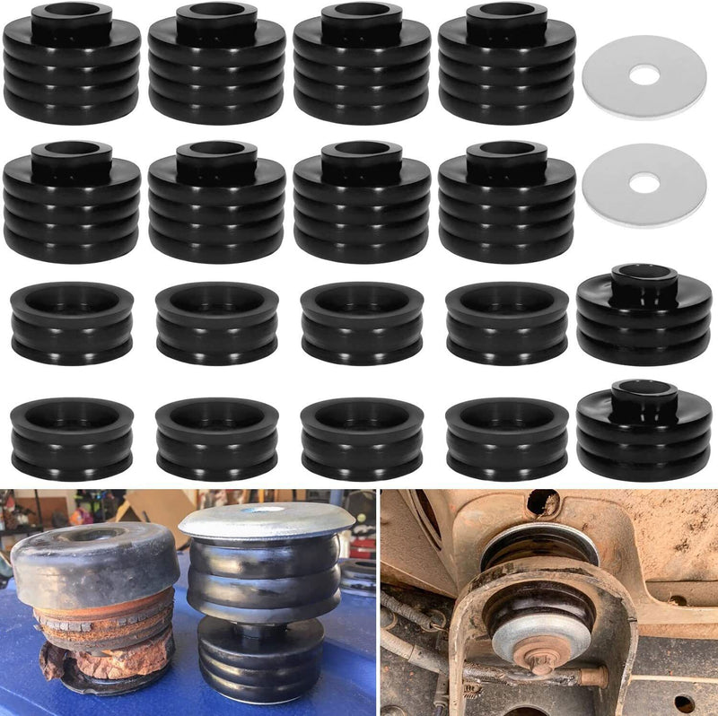 DURAFORCE KF04050BK Polyurethane Body Mount Bushing Kit for 1999-2017 Ford F250 F350 2/4WD