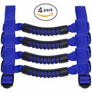 DURAFORCE 4Pcs Top Roll Bar Grab Handles Grip for Jeep Wrangler CJ YJ TJ JK JK JL (Blue)