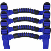 DURAFORCE 4Pcs Top Roll Bar Grab Handles Grip for Jeep Wrangler CJ YJ TJ JK JK JL (Blue)