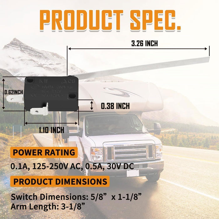 DURAFORCE 232261 Sail Switch RV Furnace Replacement Part for Suburban SF Series -2 Pack