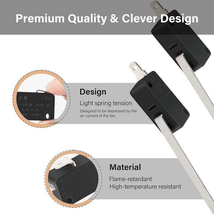 DURAFORCE 232261 Sail Switch RV Furnace Replacement Part for Suburban SF Series -2 Pack