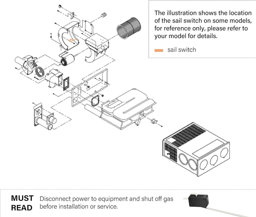 DURAFORCE 232261 Sail Switch RV Furnace Replacement Part for Suburban SF Series -2 Pack