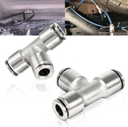 DURAFORCE 21838 Air Line T-Fittings Union Tee 1/4" Tube Coupler Push-To-Connect Fitting