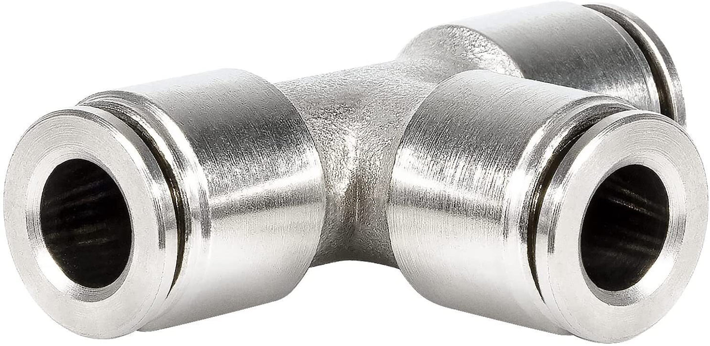 DURAFORCE 21838 Air Line T-Fittings Union Tee 1/4" Tube Coupler Push-To-Connect Fitting