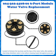 DURAFORCE 6-Port Module with Valve Shell O-Ring for Paramount Water Valve 004-302-4408-00