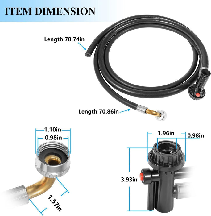 DURAFORCE WD24X10066 Portable Dishwasher Drain and Fill Hose Unicouple Assembly for GE