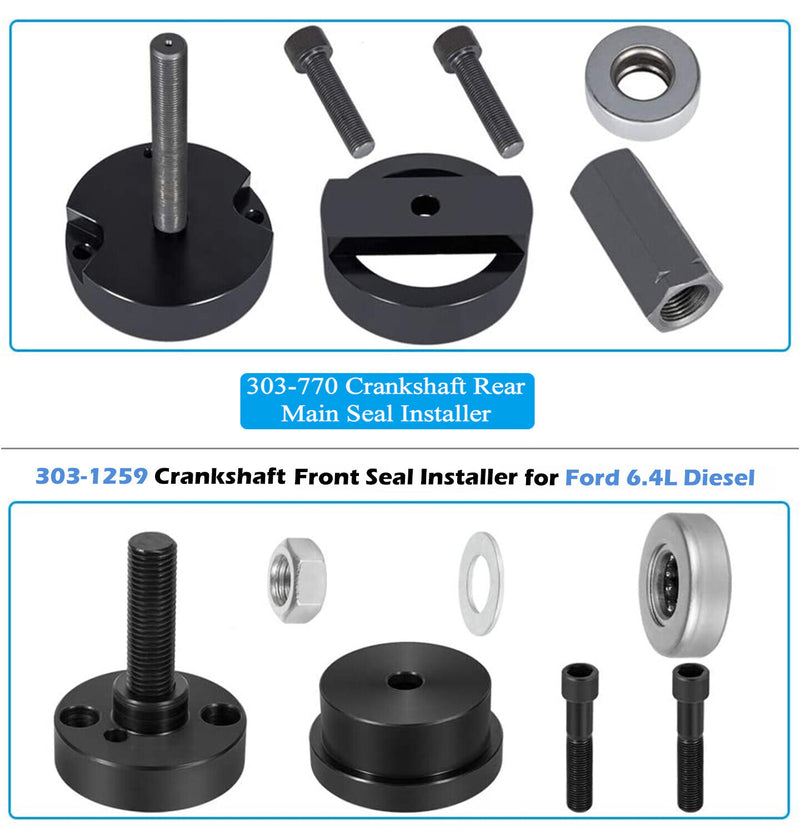 DURAFORCE Crankshaft Front & Rear Main Seal Installer Tool For Ford 4.5/6.0/6.4L F-250/350