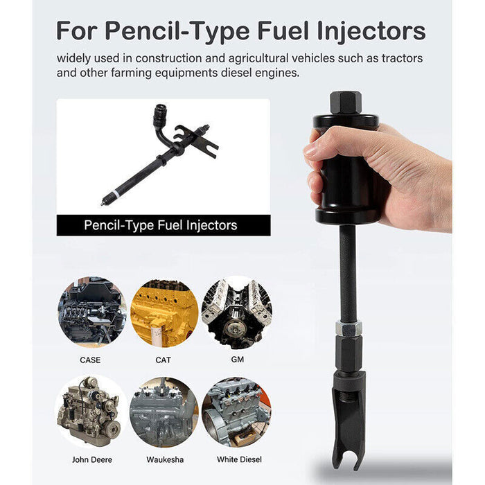 DURAFORCE 7121 Fuel Injector Nozzle Puller Removal Tool for Caterpillar John Deere Case GM
