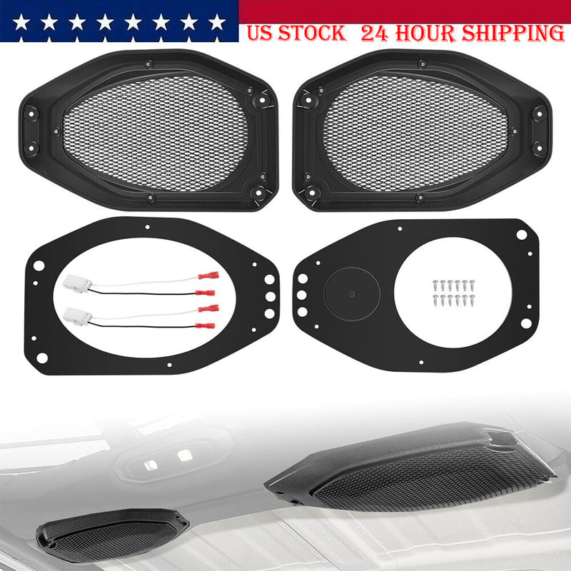 DURAFORCE 6.5" Rear Speaker Pod Adapters for Jeep Wrangler JL & Gladiator JT, 180 Watts