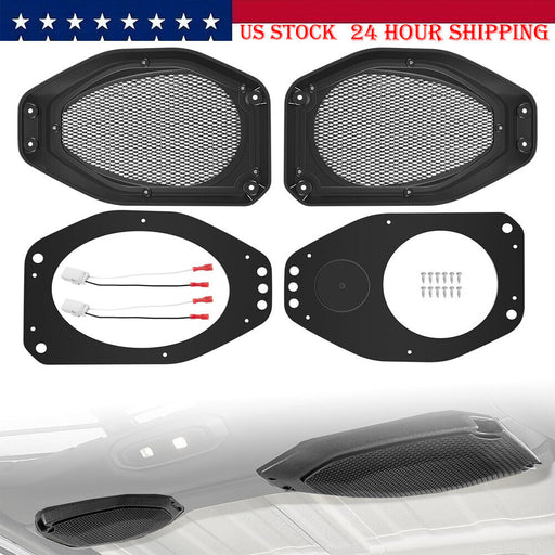 DURAFORCE 6.5" Rear Speaker Pod Adapters for Jeep Wrangler JL & Gladiator JT, 180 Watts