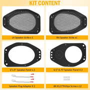 DURAFORCE 6.5" Rear Speaker Pod Adapters for Jeep Wrangler JL & Gladiator JT, 180 Watts