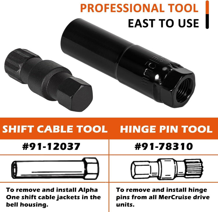 DURAFORCE Shift Cable Tool Socket & Hinge Pin Tool for Mercruiser Alpha 1 Gen I Gen II