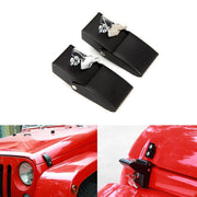DURAFORCE One Pair Locking Hood Catch Hood Lock Latches for Jeep Wrangler JK JKU 2007-2018