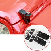 DURAFORCE One Pair Locking Hood Catch Hood Lock Latches for Jeep Wrangler JK JKU 2007-2018