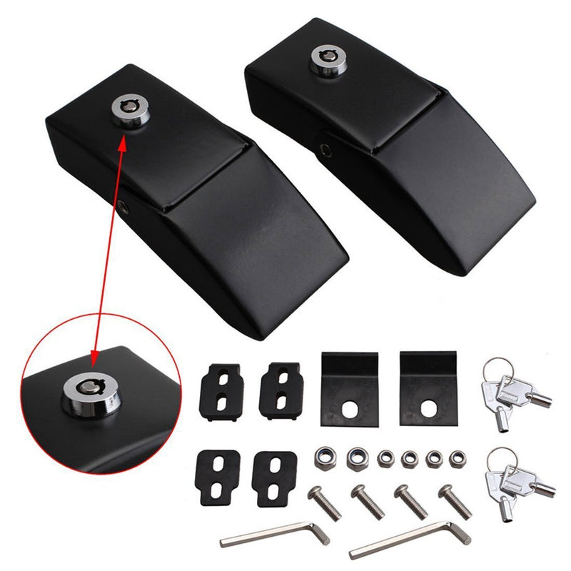 DURAFORCE One Pair Locking Hood Catch Hood Lock Latches for Jeep Wrangler JK JKU 2007-2018