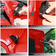DURAFORCE One Pair Locking Hood Catch Hood Lock Latches for Jeep Wrangler JK JKU 2007-2018