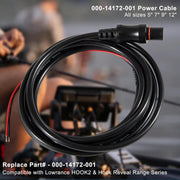 DURAFORCE Replace for Lowrance 000-14172-001 HOOK2 Reveal Cruise Power Cord 5 7 9 12 inch