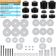 DURAFORCE 4.4123R Body Mount Bushing Set Kit For Ford F-150 F-250 F-350 1980-1998 2WD 4WD