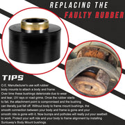 DURAFORCE 4.4123R Body Mount Bushing Set Kit For Ford F-150 F-250 F-350 1980-1998 2WD 4WD
