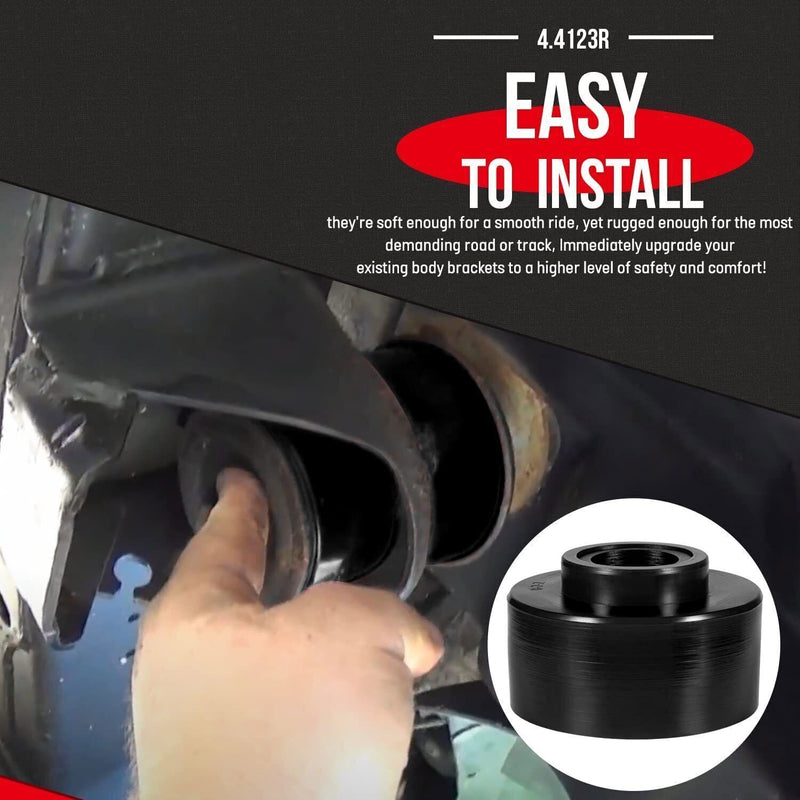 DURAFORCE 4.4123R Body Mount Bushing Set Kit For Ford F-150 F-250 F-350 1980-1998 2WD 4WD
