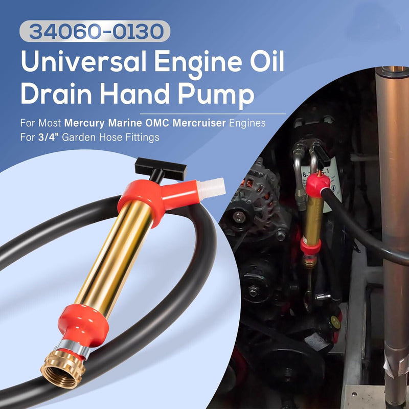 DURAFORCE 34060-0130 Marine Engine Oil Drain Hand Pump, Boat Oil Change Pump Fits for OMC