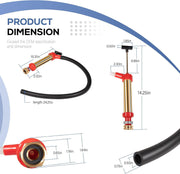 DURAFORCE 34060-0130 Marine Engine Oil Drain Hand Pump, Boat Oil Change Pump Fits for OMC