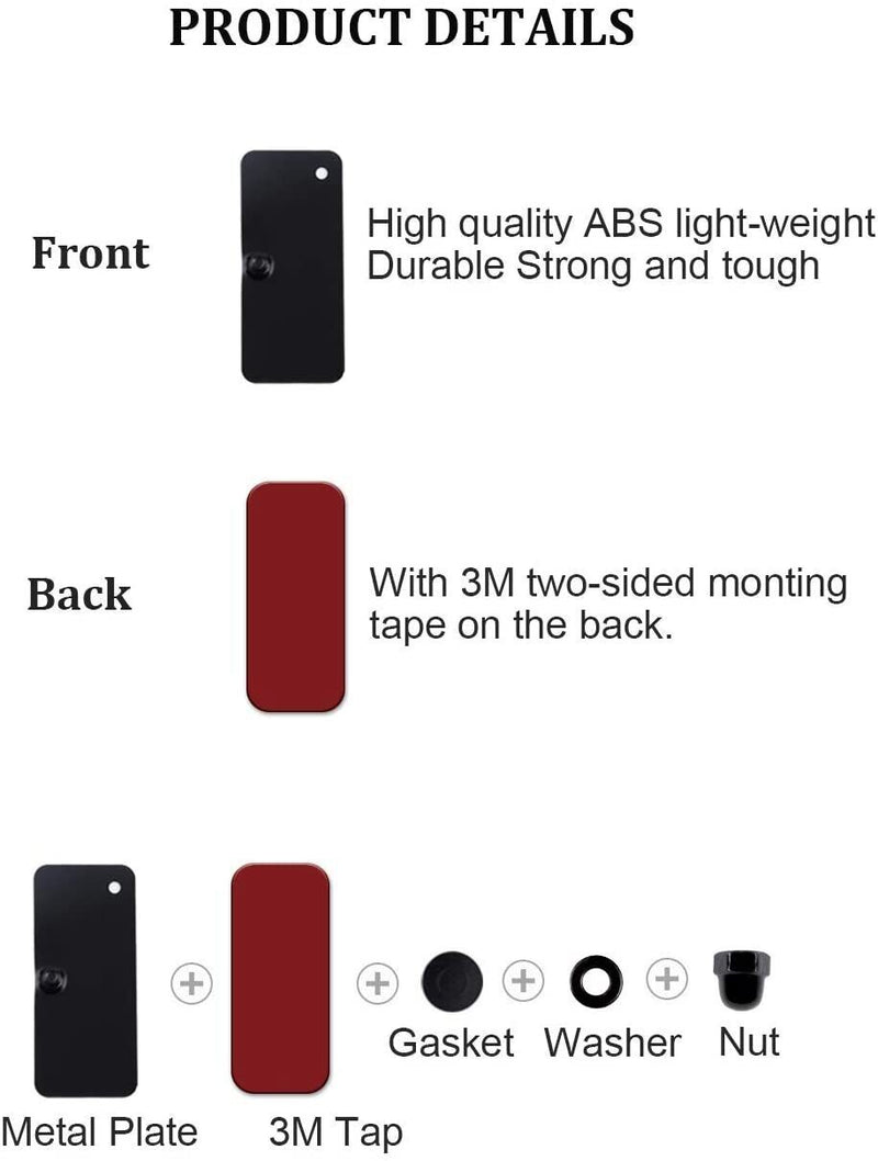 DURAFORCE 1 set Rear Window Scoop Louvers Installation Hardware for Ford Mustang 2015-2020