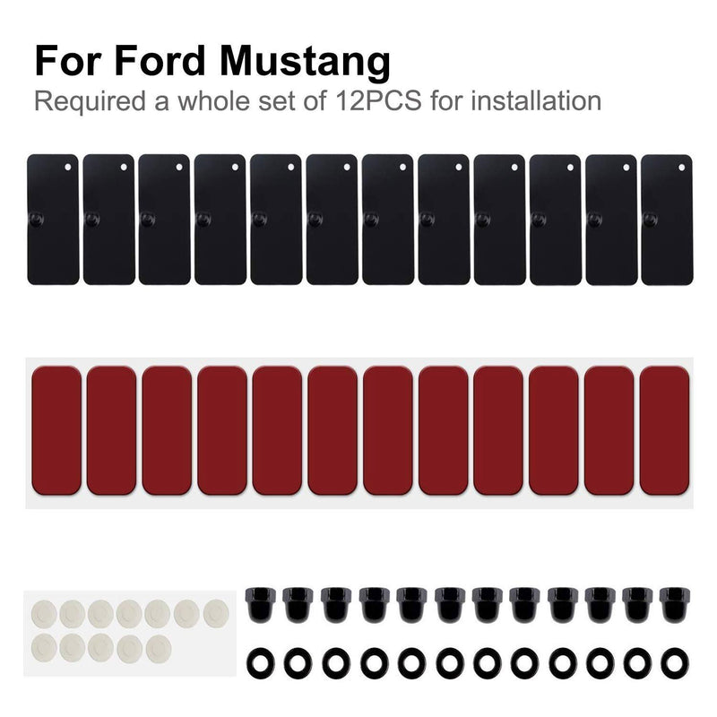 DURAFORCE 1 set Rear Window Scoop Louvers Installation Hardware for Ford Mustang 2015-2020