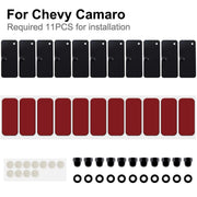 DURAFORCE 1 set Rear Window Scoop Louvers Installation Hardware for Ford Mustang 2015-2020