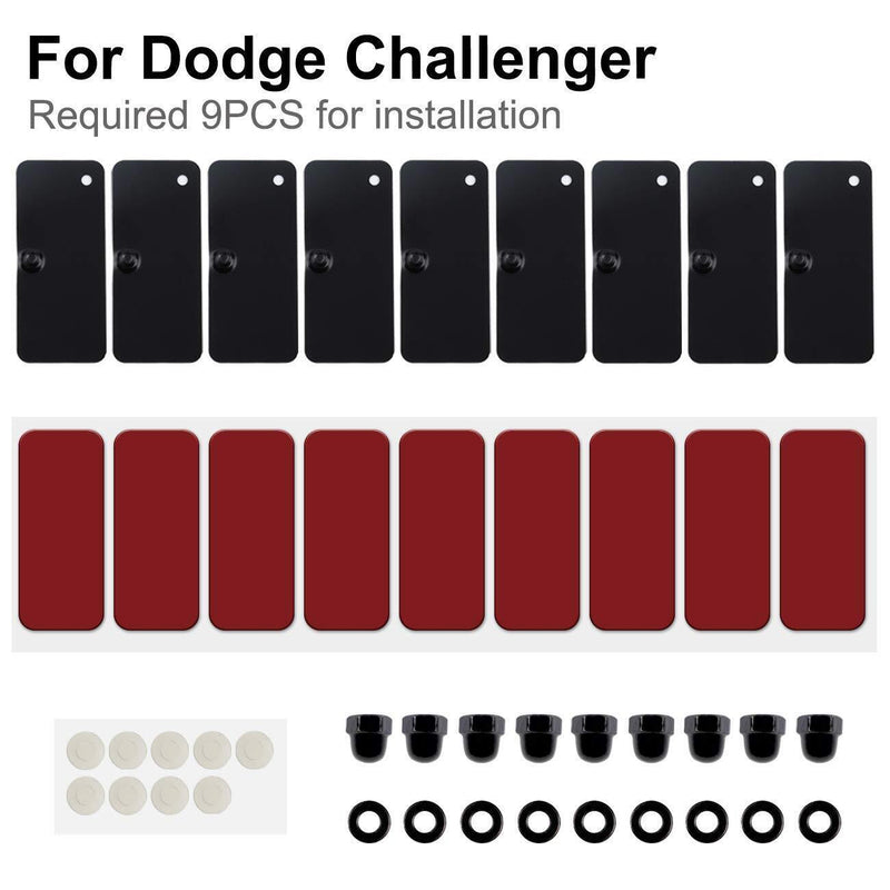 DURAFORCE 1 set Rear Window Scoop Louvers Installation Hardware for Ford Mustang 2015-2020