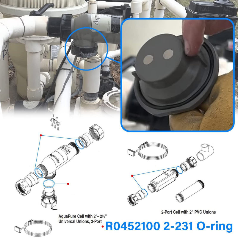DURAFORCE 3Pack R0452100 2-231 O-Rings For Zodiac Jandy Fusion & AquaPure PLC1400 & 700