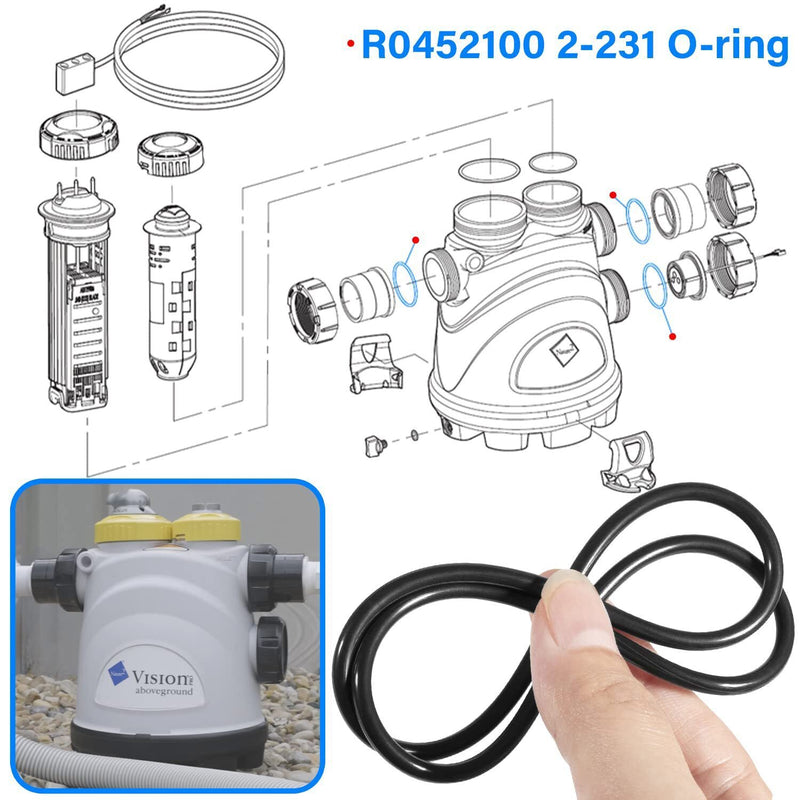 DURAFORCE 3Pack R0452100 2-231 O-Rings For Zodiac Jandy Fusion & AquaPure PLC1400 & 700