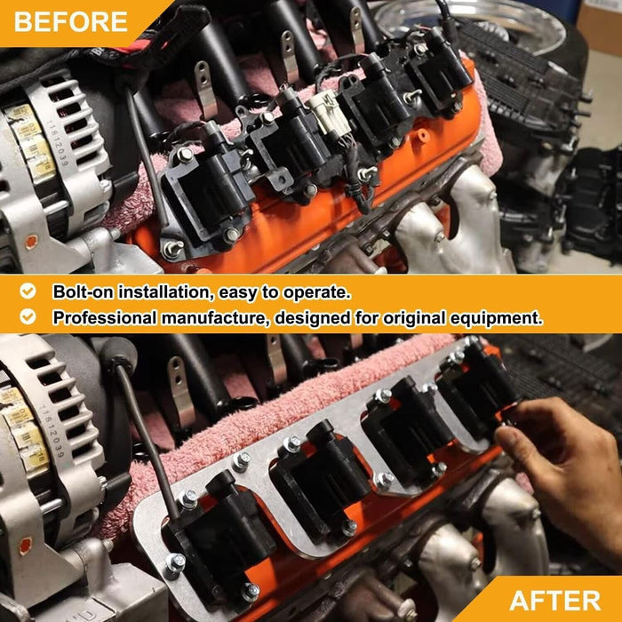 DURAFORCE 12558693 Square Coil Brackets Valve Cover for D514A D510C D581 LSX LQ9 LS6 L92