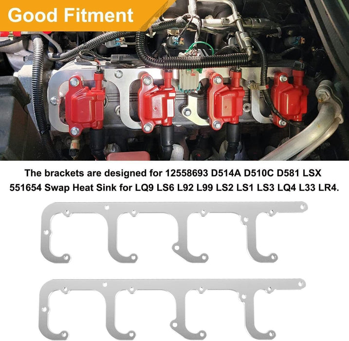 DURAFORCE 12558693 Square Coil Brackets Valve Cover for D514A D510C D581 LSX LQ9 LS6 L92