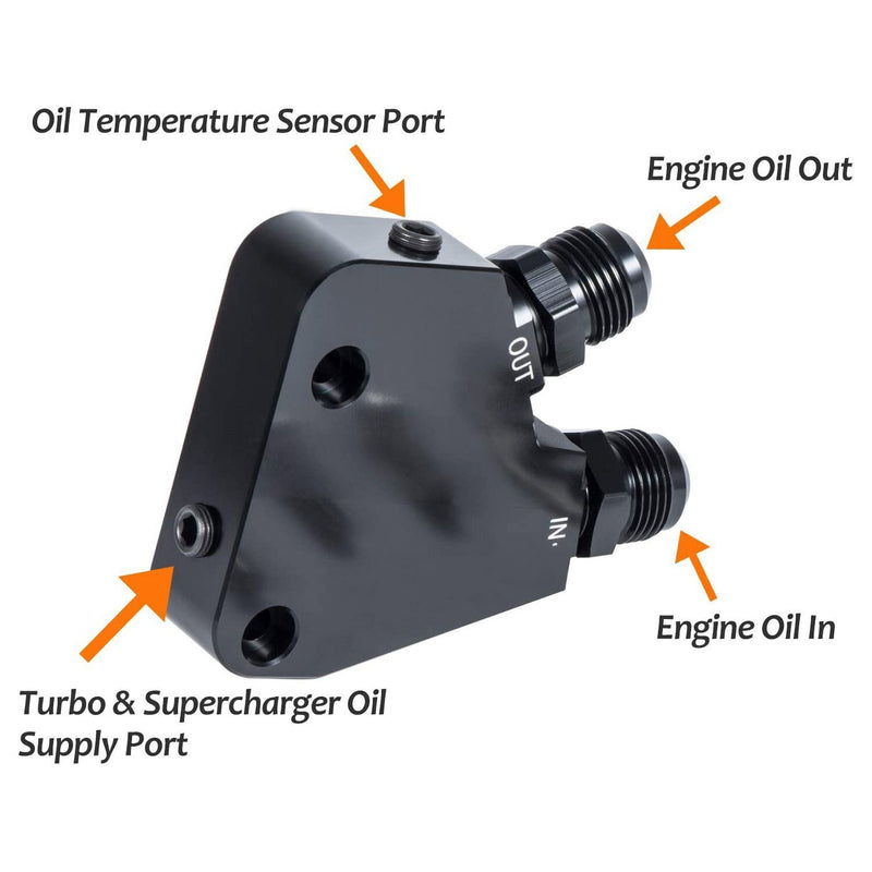 DURAFORCE Oil Cooler Adapter Kit For 97-19 Corvette C5 C6 C7 & GM LS1 LS2 LS3 LS6 Engines
