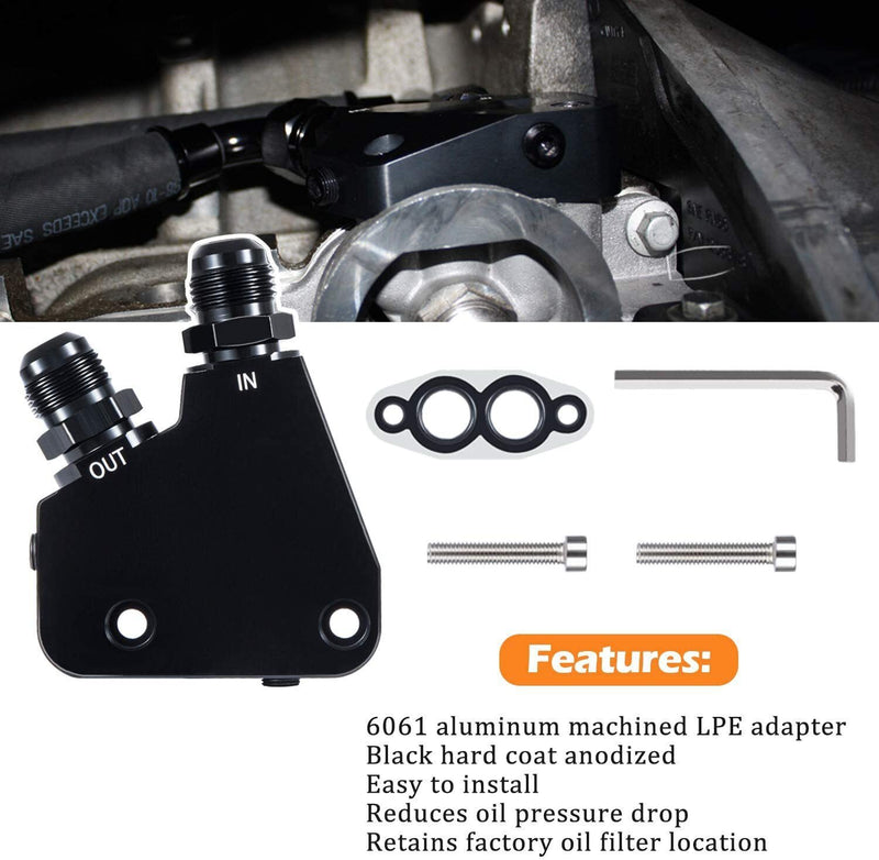 DURAFORCE Oil Cooler Adapter Kit For 97-19 Corvette C5 C6 C7 & GM LS1 LS2 LS3 LS6 Engines