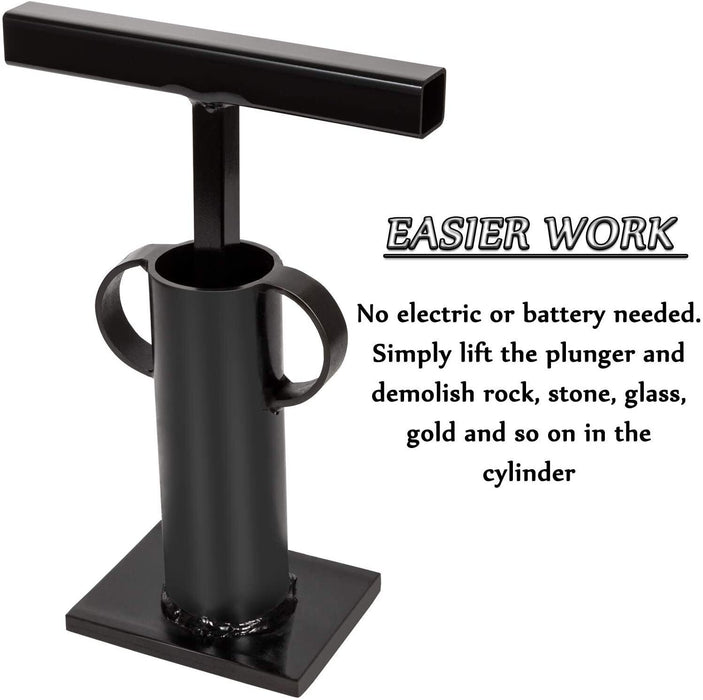 DURAFORCE Rock Crusher Gold Panning Mining Pulverizer Frit Maker Glass Breaker Ore Crusher