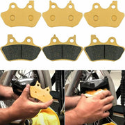 DURAFORCE Front Rear Brake Pads Kit for 2000-2007 Harley Davidson Full Set