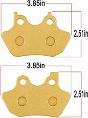 DURAFORCE Front Rear Brake Pads Kit for 2000-2007 Harley Davidson Full Set