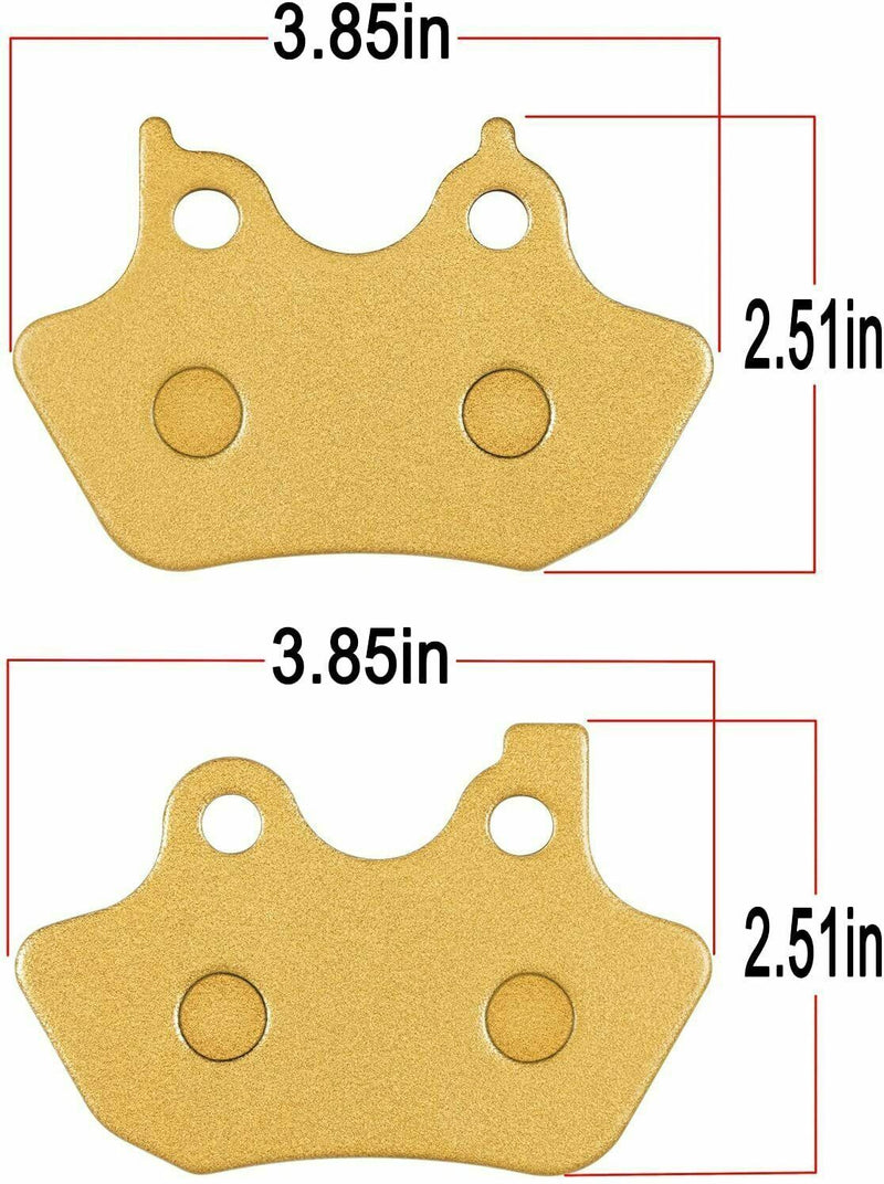 DURAFORCE Front Rear Brake Pads Kit for 2000-2007 Harley Davidson Full Set