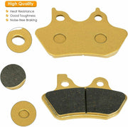 DURAFORCE Front Rear Brake Pads Kit for 2000-2007 Harley Davidson Full Set