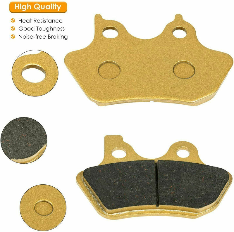 DURAFORCE Front Rear Brake Pads Kit for 2000-2007 Harley Davidson Full Set