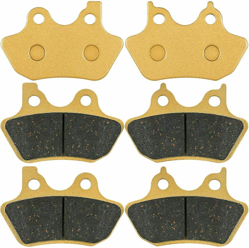 DURAFORCE Front Rear Brake Pads Kit for 2000-2007 Harley Davidson Full Set