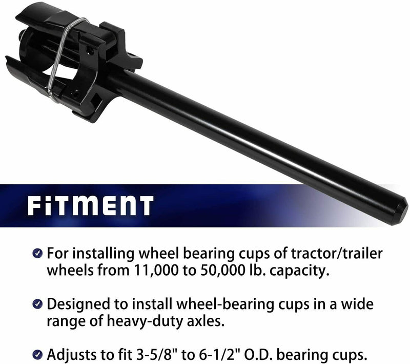 DURAFORCE Truck Universal Bearing Cup Remover / Installer 7180 Fit 3-5/8" to 6-1/2" OD