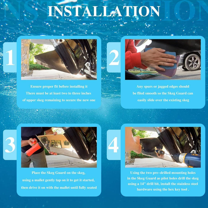 DURAFORCE 27031 Skeg Guard Protector for 1991-2023 Mercury Mercruiser Alpha 1 Generation 2