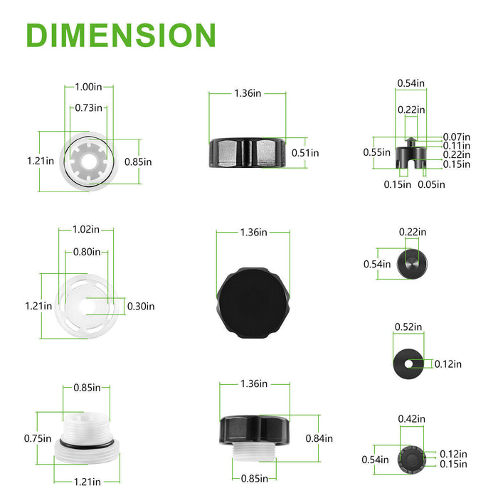 DURAFORCE VACVBKX1B Vacuum Breaker Kit for ASSE 1019-A Repair Kit & Standard Anti-Siphon